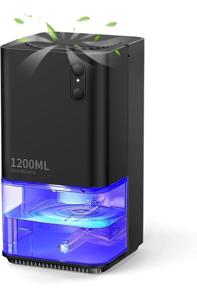 EasyAcc مزيل رطوبة كهربائي سعة 1200 مل مع إيقاف تلقائي فائق الهدوء وإضاءة LED...