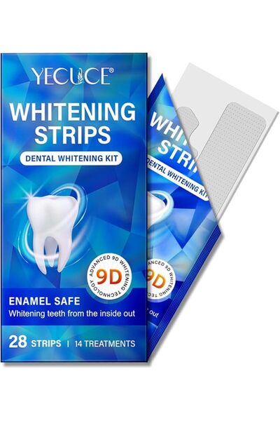YECUCE 14-Piece 9D Teeth Whitening Strips, Gently Remove Tooth Stains, Protec...