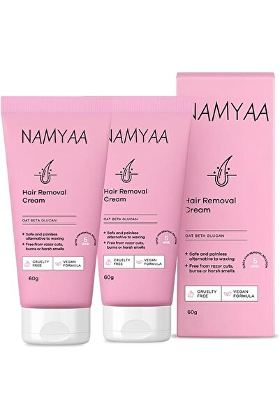 NAMYAA Hair Removal Cream for Intimate Skin with Free Vitamin C Serum, 60 gra...