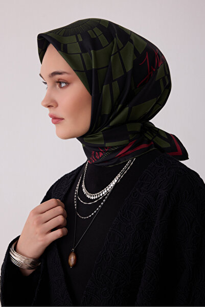 Belli وشاح حريري بنمط هندسي 100% من التويل BE11-50