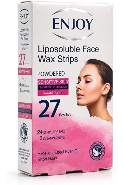 Enjoy Liposoluble Face Wax Strips - 27 Pcs | Easy to Use Face Wax Strips for ...