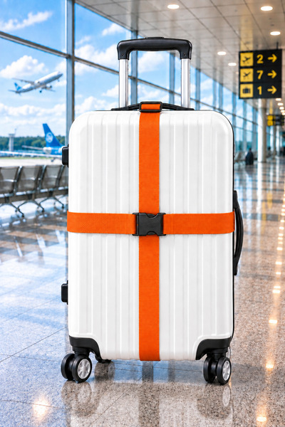 MEDBRIGHT Suitcase Belt Adjustable Suitcase Belt with Safety Lock Buckle 2 Pieces 4cm X 200cm