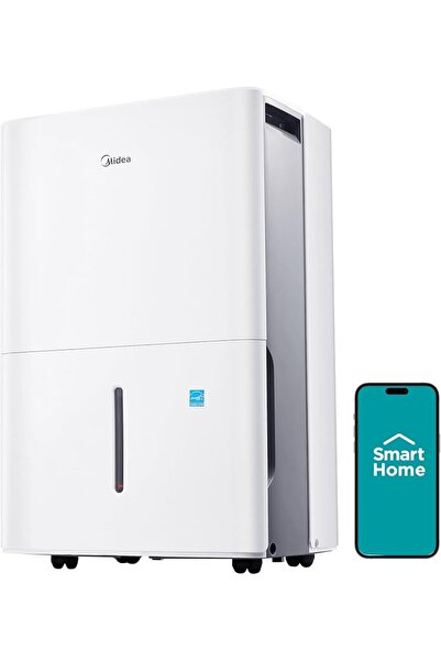 Midea مزيل رطوبة بسعة 22 باينت للقبو، يغطي مساحة 1,500 قدم مربع فوتون، إنيرجي...