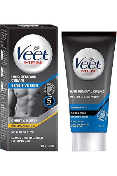 Veet Men كريم فيت لإزالة الشعر للرجال، للبشرة الحساسة - 50 جرام