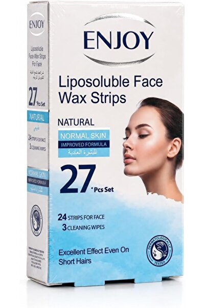 Enjoy Liposoluble Face Wax Strips - 27 Pcs | Easy to Use Face Wax Strips for ...