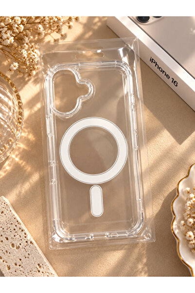iPhone 16 Şeffaf Kılıf MagSafe Uyumlu