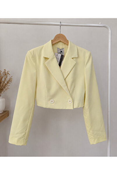 FioraModa Crop Blazer Ceket