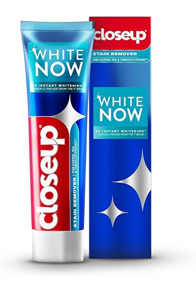 Closed Area Closeup White Now Toothpaste, Stain Remover, 3x Instant Whitening...