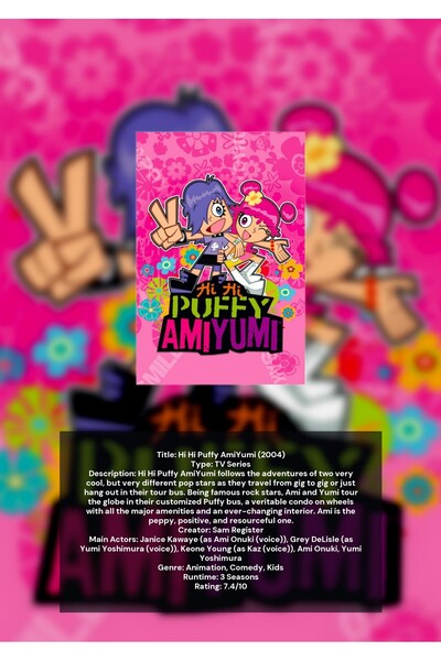 OEM Hi Hi Puffy AmiYumi Αφίσα Ινφογραφικής, Σχεδιασμός Συλλογής Άνιμε, Χαρτόν...