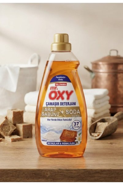 Genel Markalar Mr.Oxy Arap Sabunu ve Soda Katkılı Sıvı Çamaşır Deterjanı Beya...
