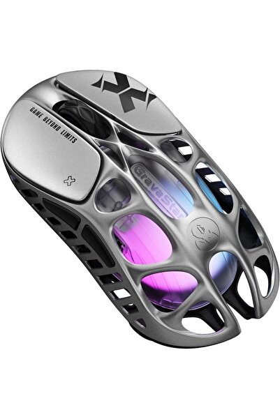 Gravastar Mercury X Wireless Gaming Mouse Interstellar silver – 32,000 DPI PA...