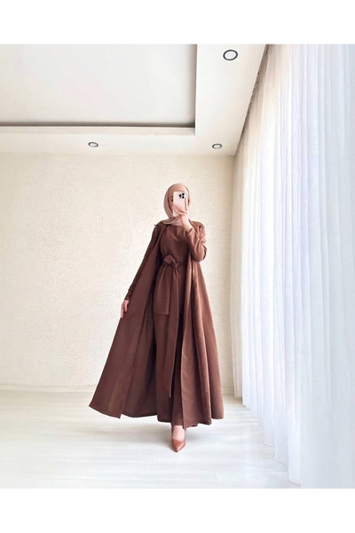 Mava Lady Kadın Pantolon Bluz ve Kaban 3'lü Takım Alt-Üst-Dış Giyim Üçlü Set