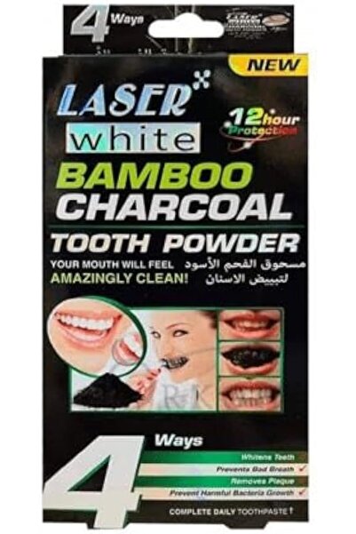 LASER WHITE Bamboo Charcoal White Laser Teeth Whitening Powder 20g
