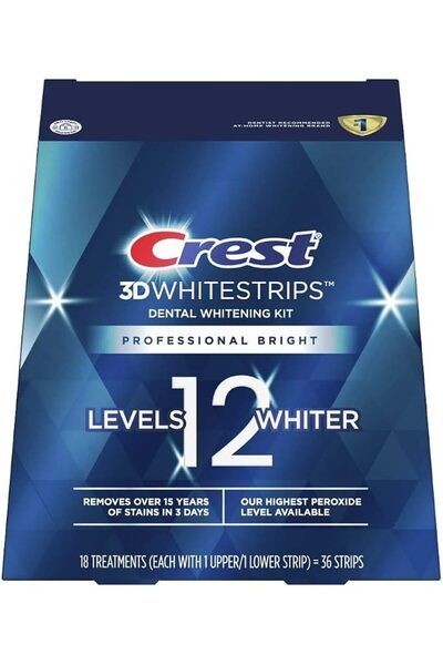 CRESTEM OAMENI Crest 3D Whitestrips Professional Bright Levels 12 Teeth White...