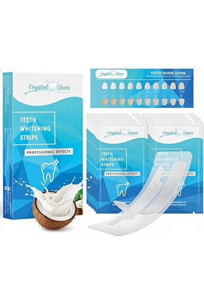 CRYSTALSHOP Crystal Clear Teeth Whitening Strips for Sensitive Teeth 8% HP Wh...