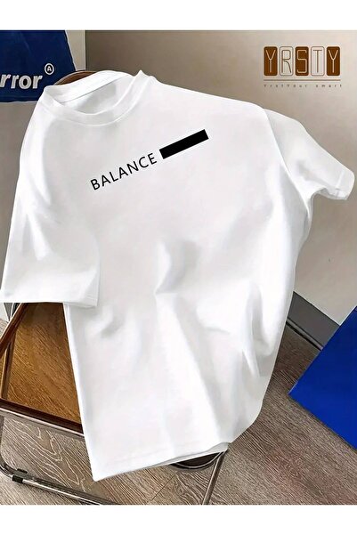 Velora Collection TRICOU UNISEX BALANCE CU GULER ROTUND ȘI IMPRIMAT CU TEXT M...