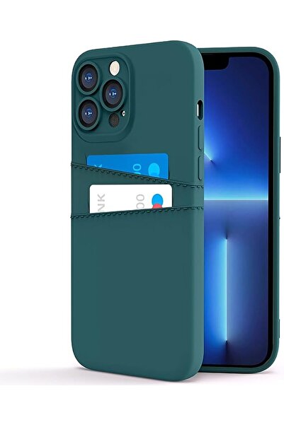 GENERAL Wallet Case for iPhone 13 Pro,Silicone Case with 2 Card Holder Slim F...