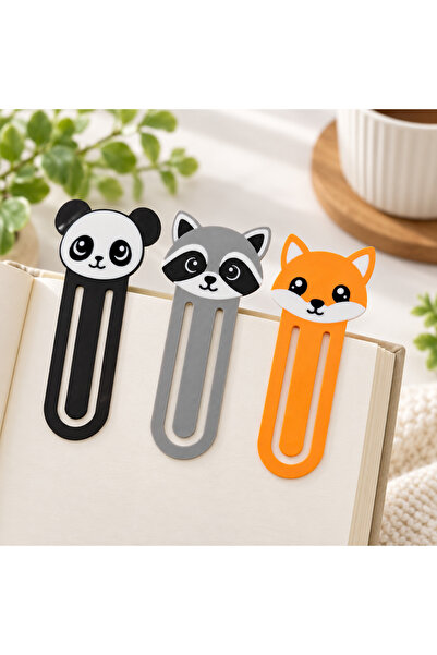 Generic Brand Panda Raccoon Fox Bookmarks Set of 3 – Cute 3D Printing Book Ma...