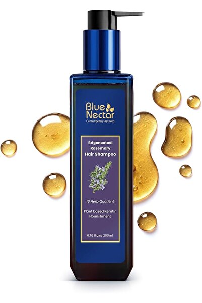 Blue Nectar شامبو إكليل الجبل مع الكيراتين للعناية بالشعر وفروة الرأس الصحية