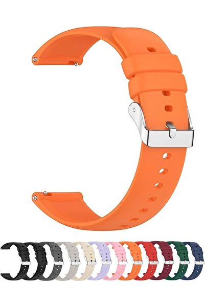 GENERAL Silicone Strap, Quick Buckle Waterproof Soft Strap, Black Strap, Silv...