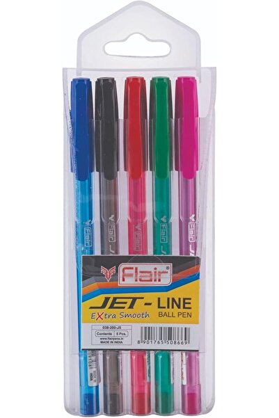Flair Extra Smooth Ball Pens 5-Piece Set, Multicolor