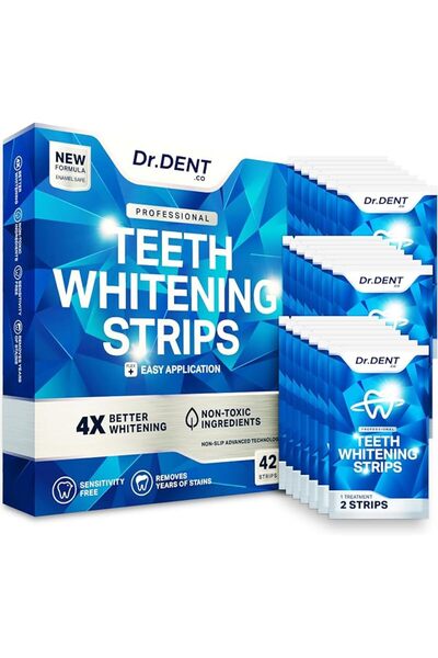 DrDent Professional Teeth Whitening Strips 21 Treatments - Safe for Enamel - ...