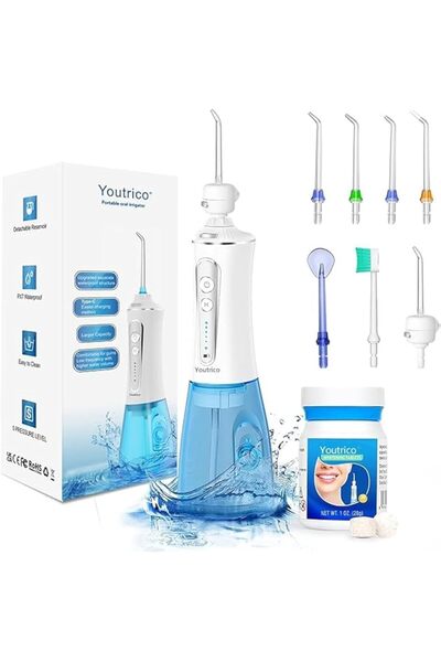 Youtrico 2023 upgraded whitening water floss, portable and rechargeable, gent...