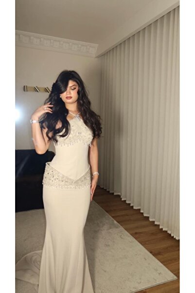 SAHRA-TALA فستان سهرة كريمي