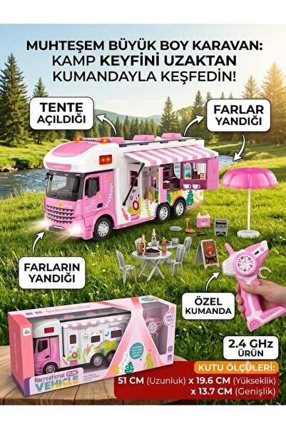 Boratila Toys 33 CM BüYüK Boy Uzaktan Kumandalı 2.4Ghz Pembe Full Fonksiyon Ç...