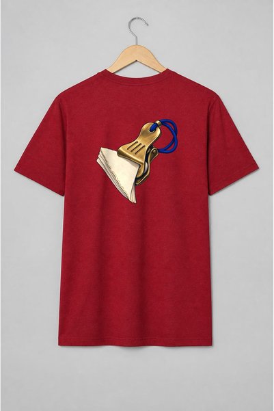 Generic Brand Tricou unisex cu Semn de carte auriu cu șnur albastru pentru ci...
