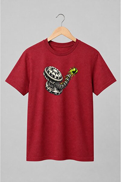 Generic Brand Tricou unisex cu Joystick arcade în stil gravură