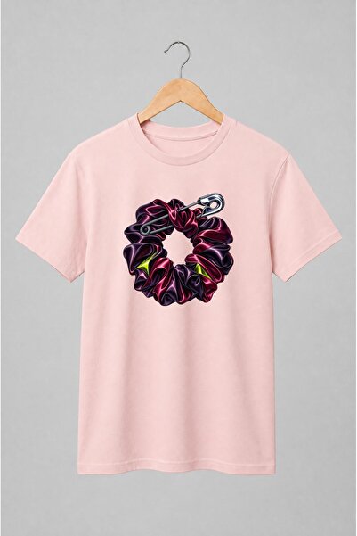 Generic Brand Tricou unisex cu Scrunchie cu ac de siguranță punk