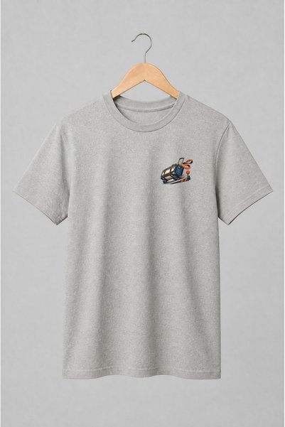 Generic Brand Tricou unisex cu Valiză de călătorie pe roți stil vintage