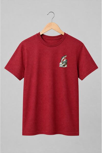 Generic Brand Tricou unisex cu Pește săritor peste ape repezi pentru pescari