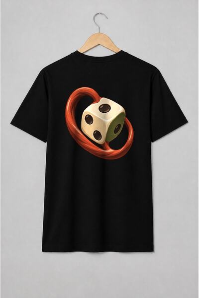 Generic Brand Tricou unisex cu Zar cu panglică roșie pentru jocuri de masă