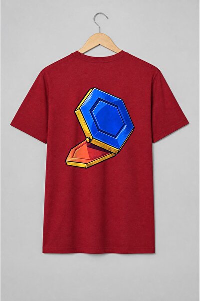 Generic Brand Tricou unisex cu Joc de masă geometric în stil retro