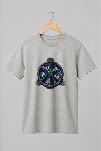 Generic Brand Tricou unisex cu Ventilator industrial cyberpunk