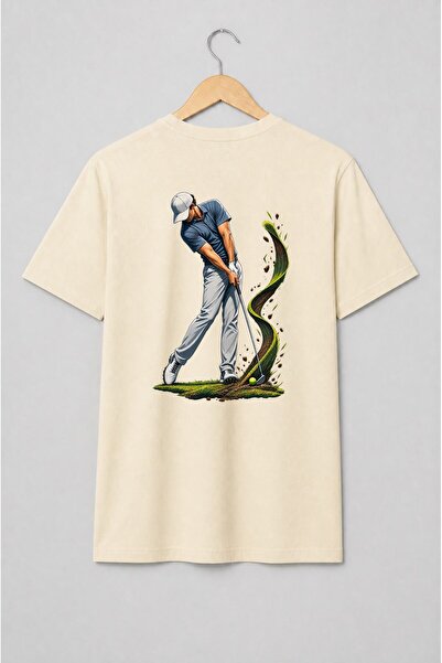Generic Brand Tricou unisex cu Jucător de golf în swing ilustrație sportivă