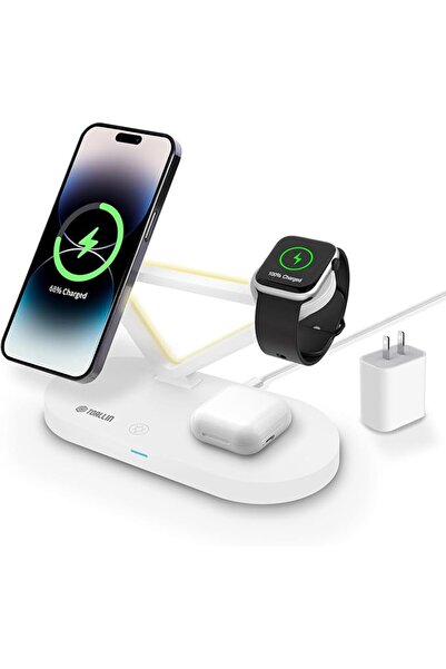 GENERAL TOALLIN 5-in-1 Magnetic Wireless Charging Station with Night Light, W...
