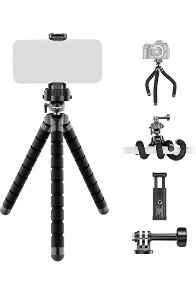 NEEWER BASICS Flexible Phone Tripod, Mini Small Octopus Desk Stand, TP001