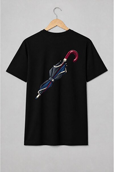 Generic Brand Tricou unisex cu Umbrelă pliabilă streetwear