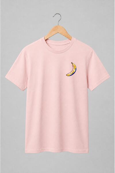 Generic Brand Tricou unisex cu Banană pop-art cu contur de benzi desenate