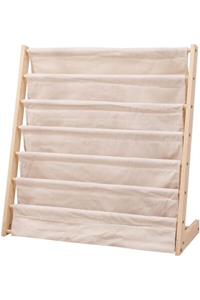 GENERAL 6 Tier Kids Bookshelf, Sturdy Toddler Book Shelf Natural Wood Sling B...