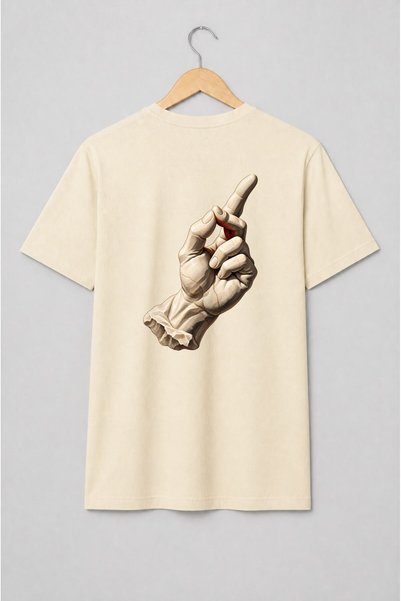Generic Brand Tricou unisex cu Mână sculpturală în stil clasic