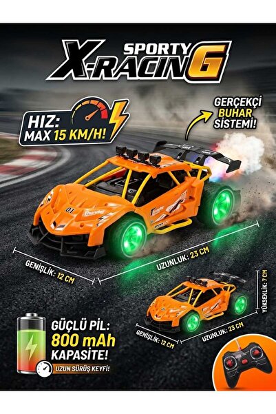 Boratila Toys 1:16 Ölçek 27 Mhz 800 Mah Şarjlı Pil Uzaktan Kumandalı Yarış Ar...