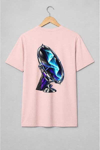 Generic Brand Tricou unisex cu Portal cosmic cu cristal geometric stil mistic