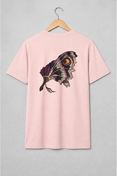 Generic Brand Tricou unisex cu Evantai gotic în formă de aripă de fluture