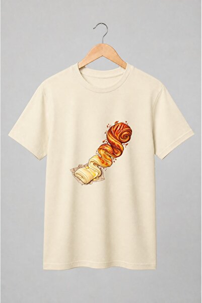 Generic Brand Tricou unisex cu Croissant din aluat laminat pentru pasionații ...