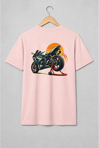 Generic Brand Tricou unisex cu Motocicletă sport retro