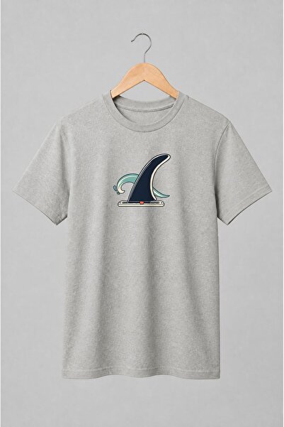 Generic Brand Tricou unisex cu Val oceanic de surf stil retro